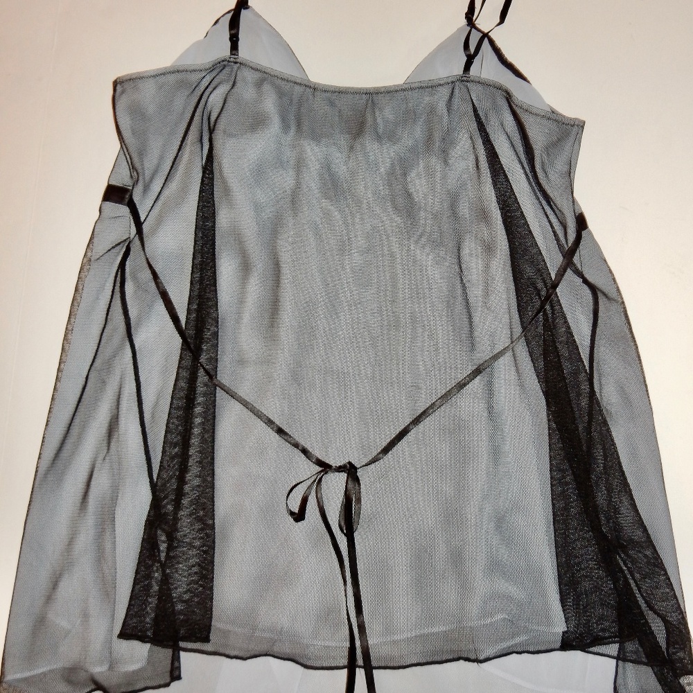Victorias Secret Cami Sheer Nightie XL Black - Picture 8 of 8